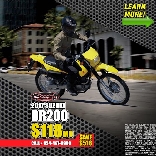 Man Riding Suzuki DR200