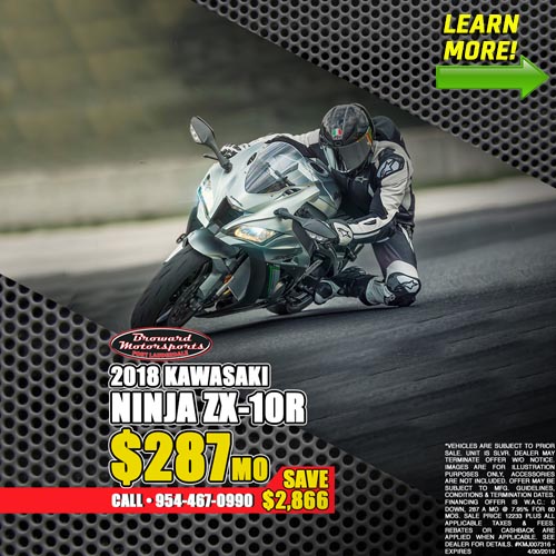Person Riding 2018 Kawasaki Ninja ZX-10R